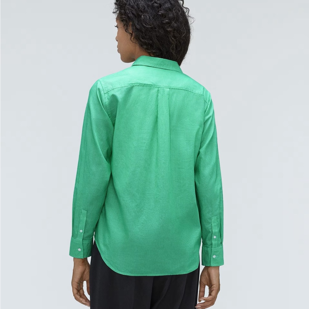 Everlane The Silky Cotton Relaxed Shirt In Mint - Picture 2 of 6